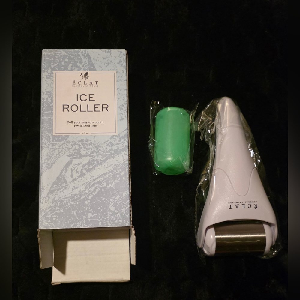 ECLAT Ice Roller‎ for Face and Neck Skin Care Tool NEW White/Green
